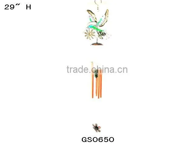 Metal Butterfly wind chime aluminum tube hanging wind chime