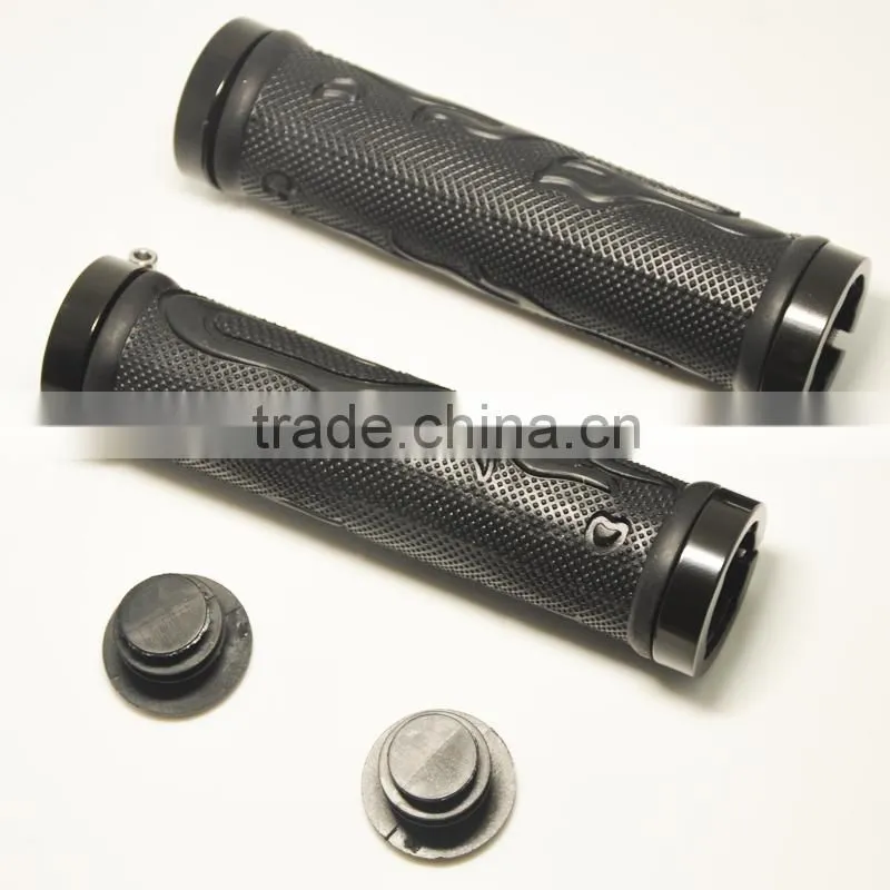 patent new design 2015 fire patterns TPR PVC ergonomics human engineering super soft lock handlebar bicycle grip