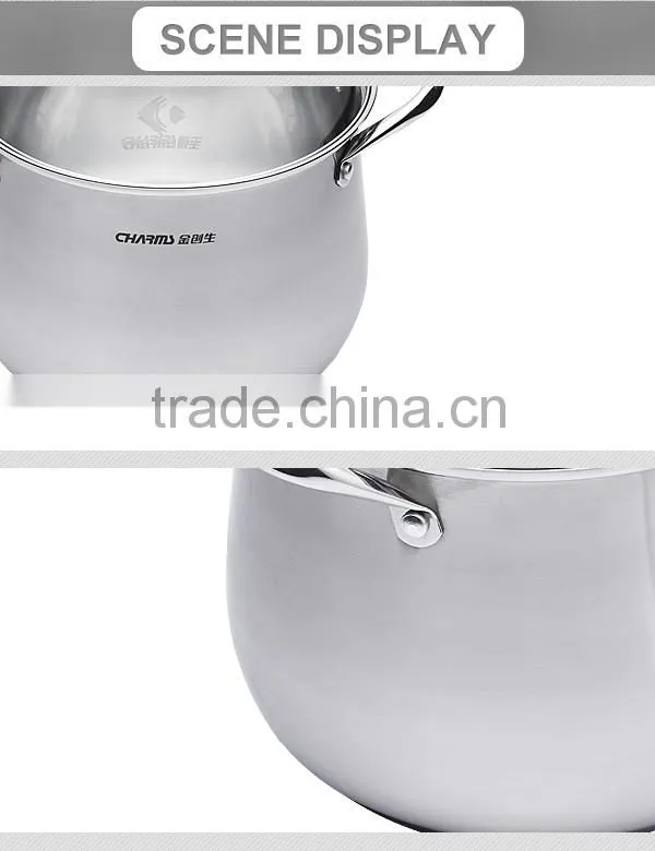 New Professional Heavy-Gauge Stainless Steel Stock Pot, 3 Ply Clad Base, Induction Ready, With Lid