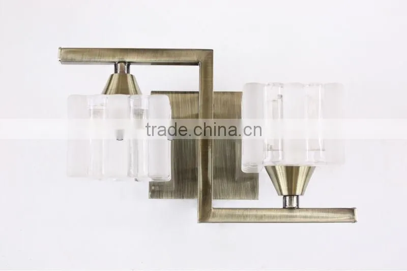 Modern simply design and transparent glass + metal cover wall lamps