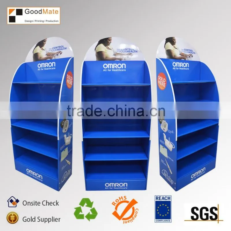POP Corrugated Cardboard Heavy Duty Floor Display Stand