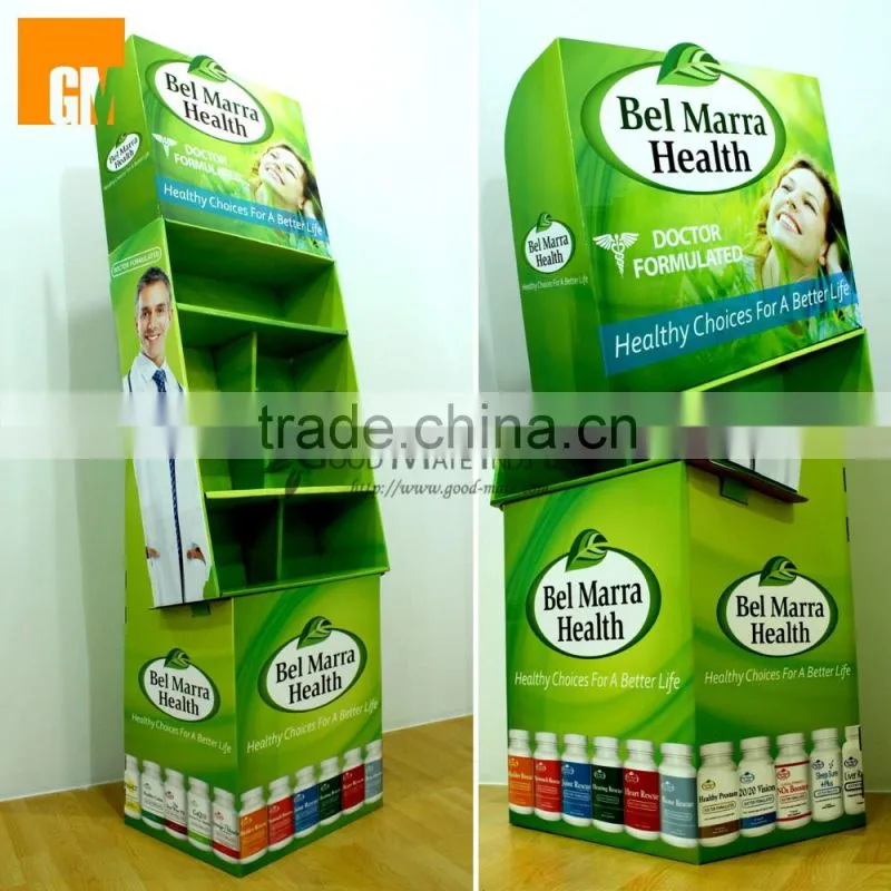 cardboard display supermarket cardboard floor display stand
