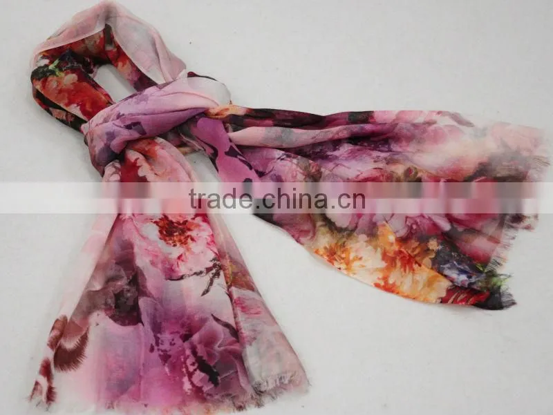 custom wool scarf lady fashion 100% custom wool scarf