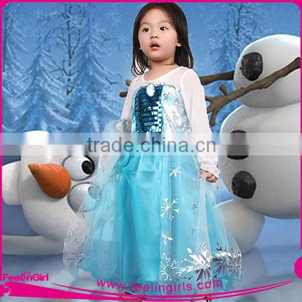 White Coat with Snowflake Blue Dress Fabric