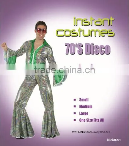 70'S Disco Suit Dancer Mens Fancy Dress 70s Party uniform instant costume