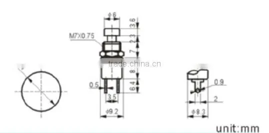 PBS-10B-2 waterproof push button switches 2position switch (FBELE)