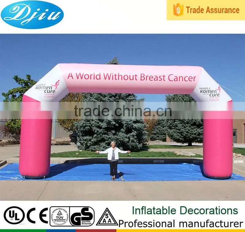 DJ-GM-42 promotional new design advertising pink inflatable arch logo customized