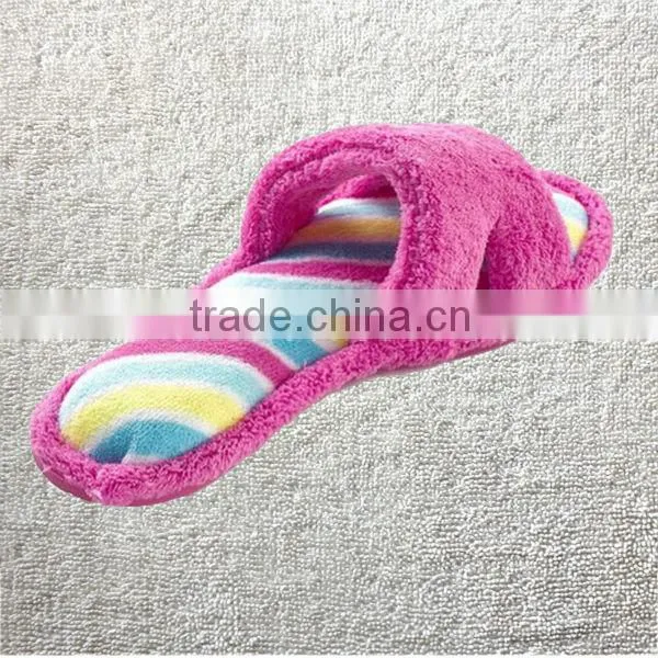 Womens New Comfy Terry Open Toe, Slide Scuff House Slipper