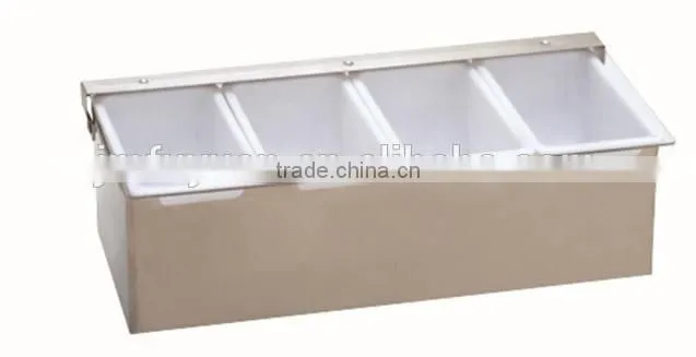 Spice display acrylic 4 compartment organizer condiment dispenser