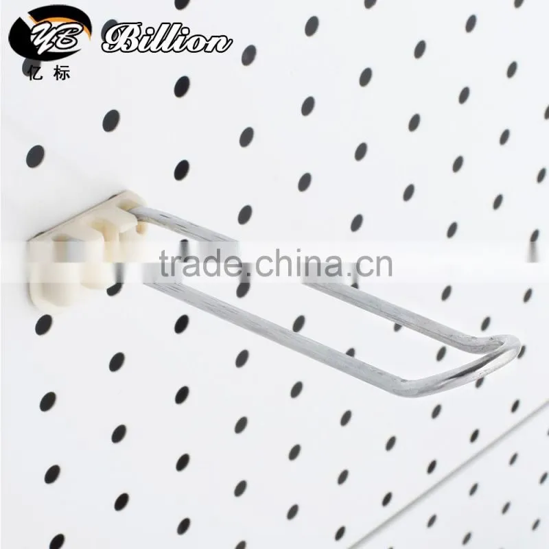 High quality customized factory u shape Plastic Material pegboard hanging display hook