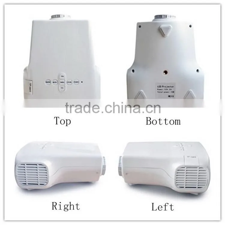 Mini Pico portable video projector TV AV VGA A/V USB & SD with VGA HDMI Projector projetor beamer Wholesale