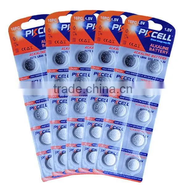 1.5V LR44/LR1154/A76/AG13 Alkaline Button cell battery 2pcs/card