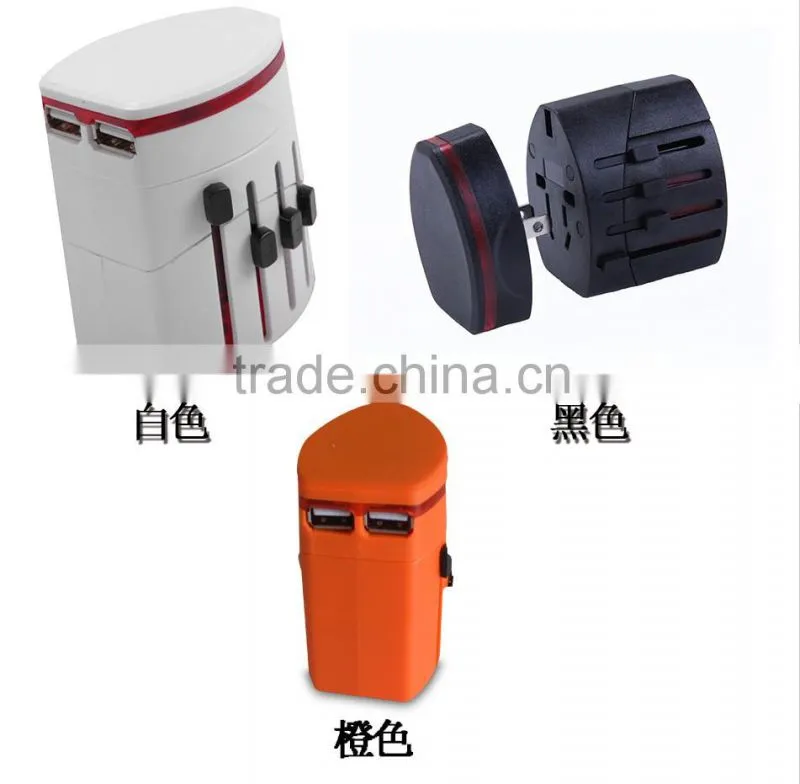 Promotional cheapest gift multi travel charger adaptor With USB charger port with CE ROHS certificate