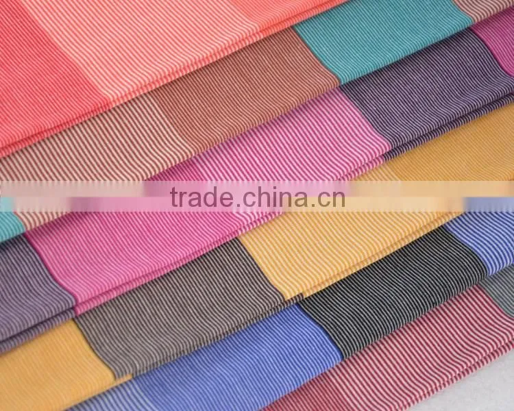 Jiufan Textile 100 knit polyester yarn dyed fabric