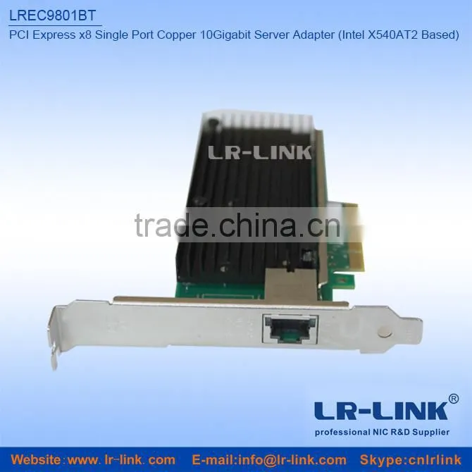 LR-LINK LREC9801BT PCIe x8 Single RJ45 10G Network Card Based On Intel X540AT2 Chipset