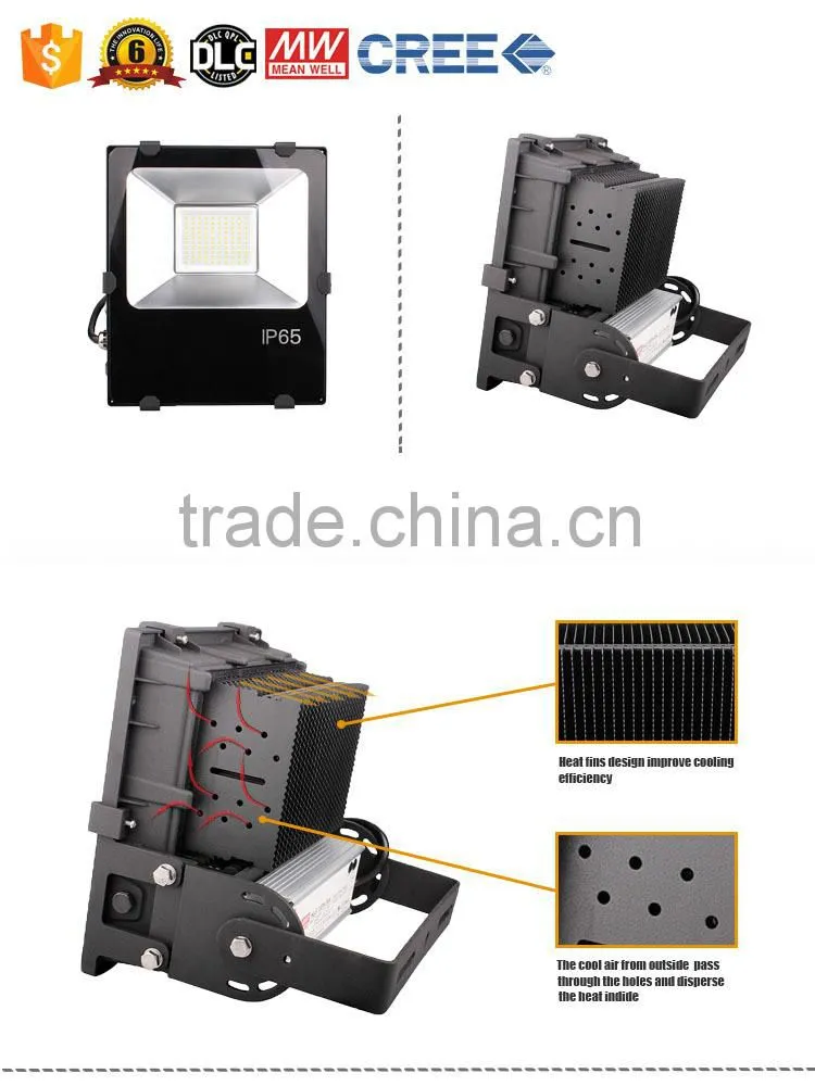 Experienced manufacturer DLC 6 years warranty IP65 50W 100W Led Flood Light
