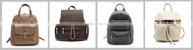 Guangzhou Fiedle leather bag manufacturer OEM durable real natural stylish leather backpack with handle on the top