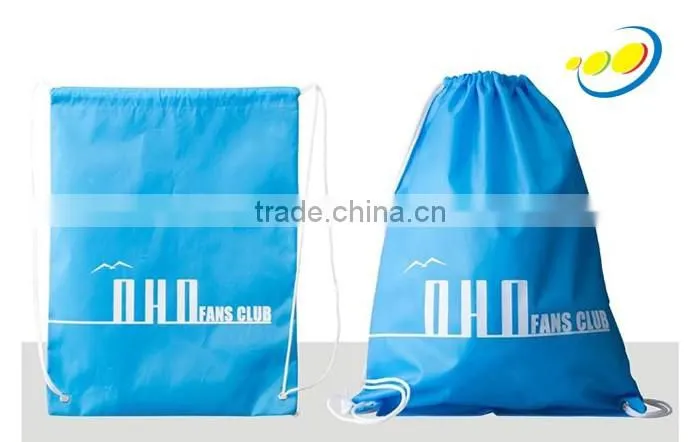 Custom Logo Printed Drawstring Polyester Shoe Bag Backpack