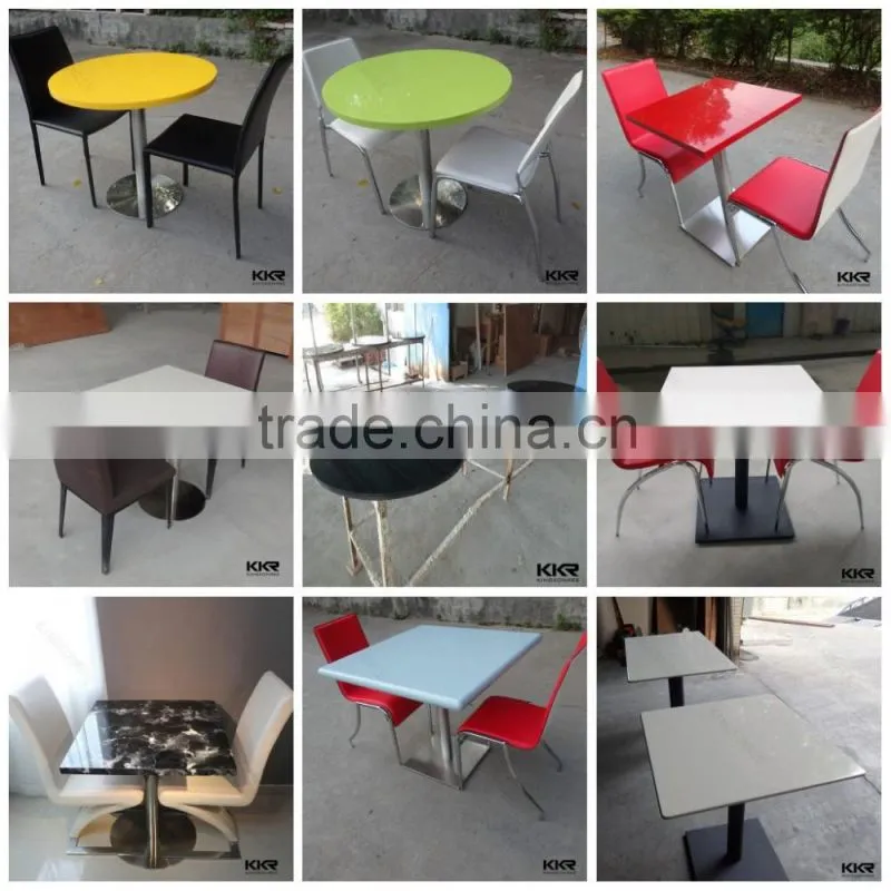 Round fast food restaurant equipment , restaurant tables