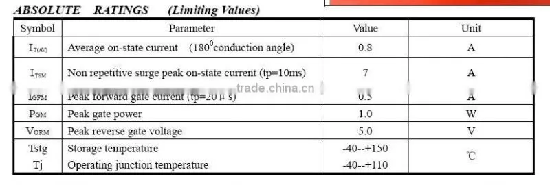 hot selling factory manufacturer 800V scr