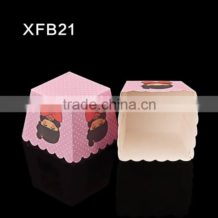 XFB21 BAKEST new high temperature resistance square shape cake paper cup with girl pattern hot sale baking tools