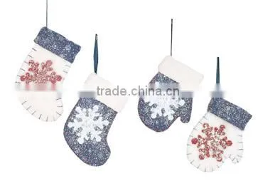 mini felt snowflake stocking