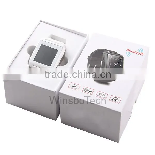 Top sale bluetooth handsfree watch with mp3 player for U8