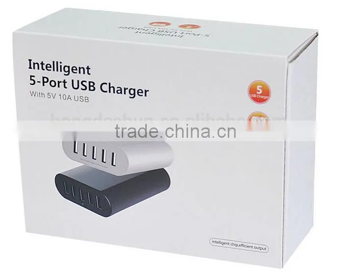 5 port Multi-port USB Charging Station with Intelligent IC for Android tablet, Bluetooth Speaker
