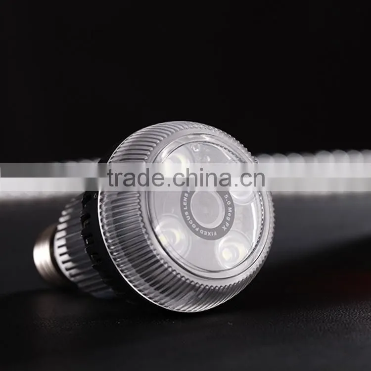 E27 Connector FHD 1080P P2P H.264 real led lamp wifi camera