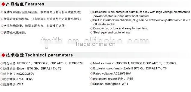 AC-32A explosion proof plug and socket