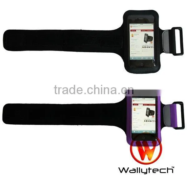 Wallytech New Elastic Rubber Sports Running Armband Cover Case For iPhone 4S 4 4G 3G 3GS