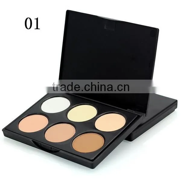 High quality 6 color face powder foundation waterproof makeup foundation