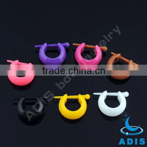 colorful wholesale non piercing acrylic light ear hoops