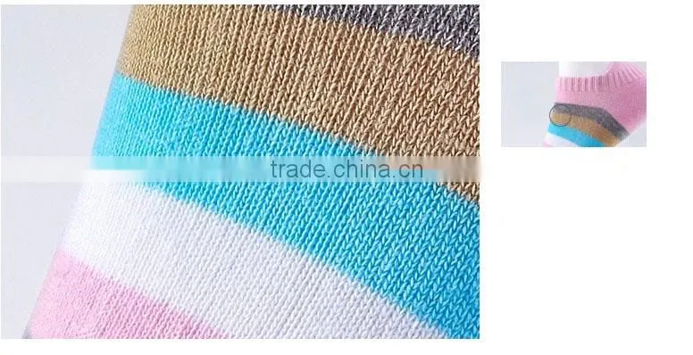 pink stripe cotton socks crew socks ankle socks