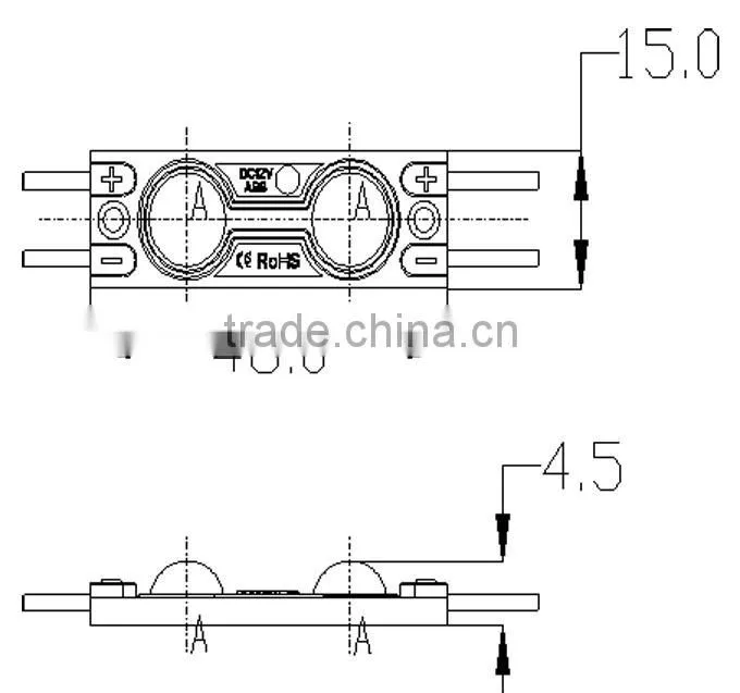 Wide View Angle Lens of 160SMD2835 led module light