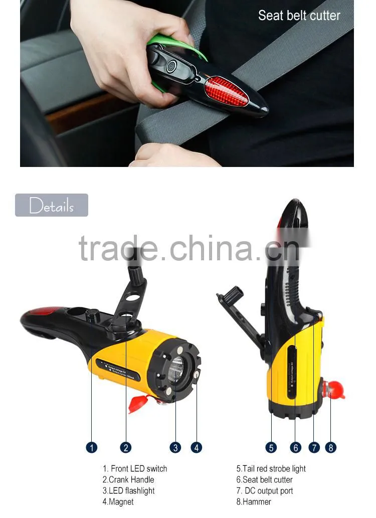 Car Safety Antiskid Hammer Seatbelt Cutter Emergency Glass Window Punch Breaker Auto Rescue Disaster Escape Life-Saving Hammer