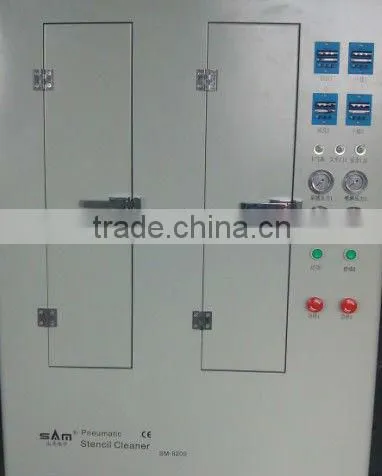 Pneumatic double tank stencil cleaner