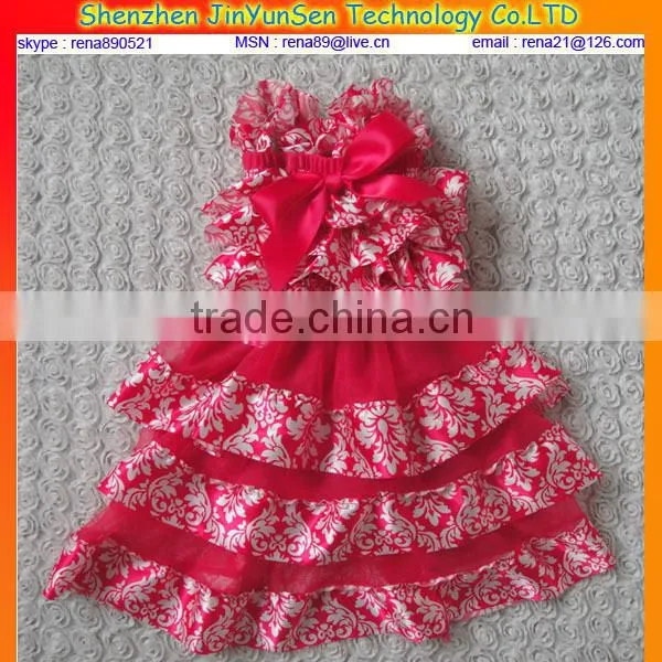 chevron casual cotton dress for kids