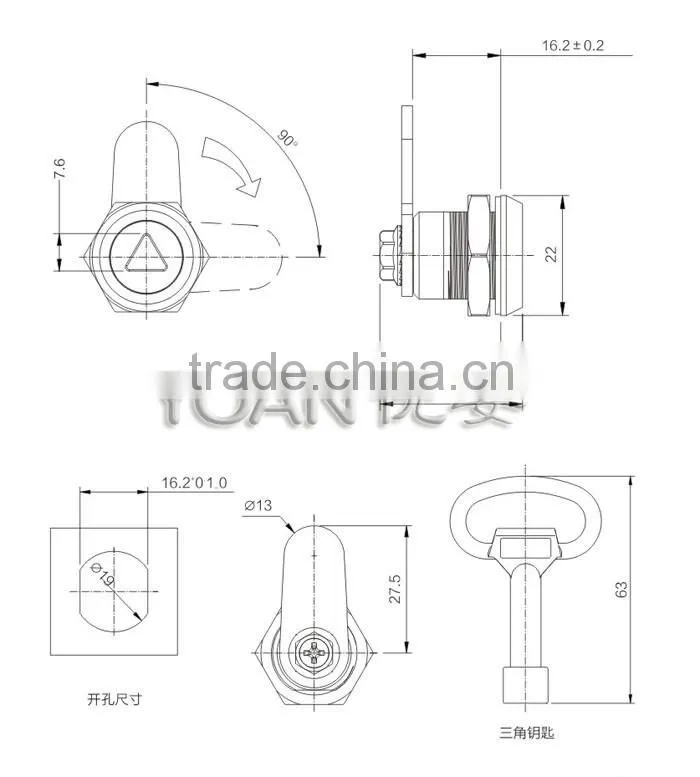 the tumbler cam lock for hardware shenzhen