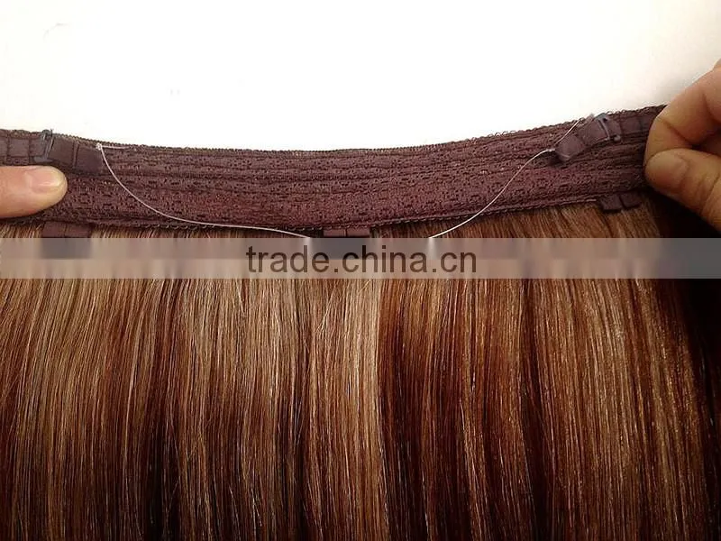european hair extension 100 human hair extension Flip In Halo Hair Extension