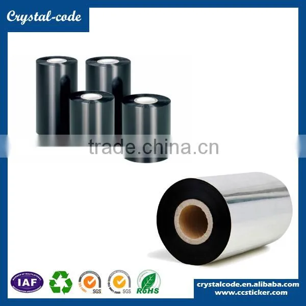 High quaility black color barcode printer machine used wax base ribbon