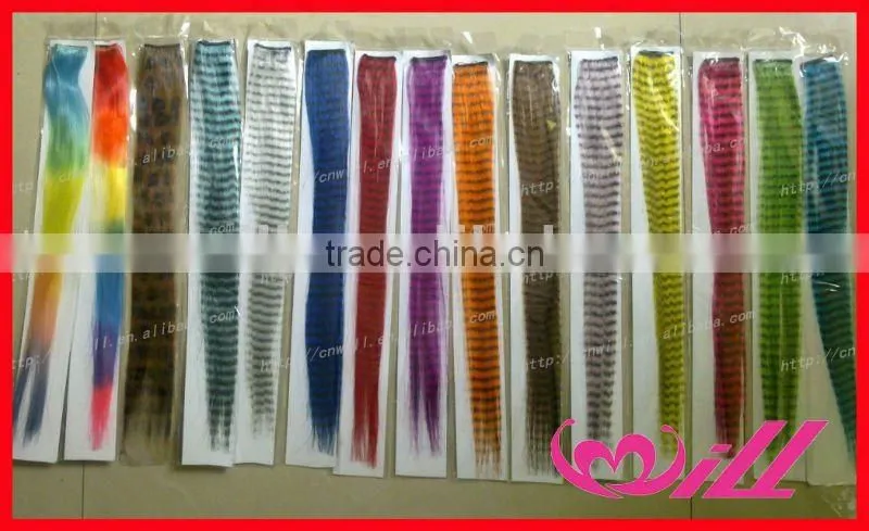 pretty cheap colorful synthetic clip in extension crazy color hair extension
