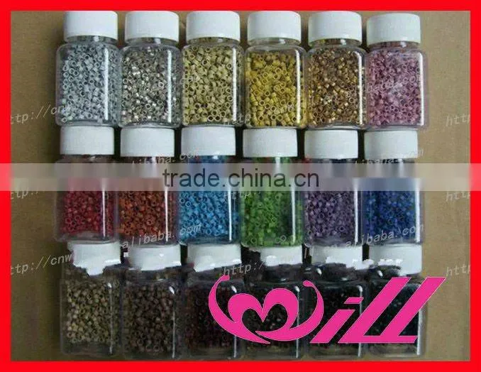 2013 Wholesale High Quality Cheap Silicone Micro Beads Hair Extension Micro Beads Brown Micro Beads For Hair Extensions Tools