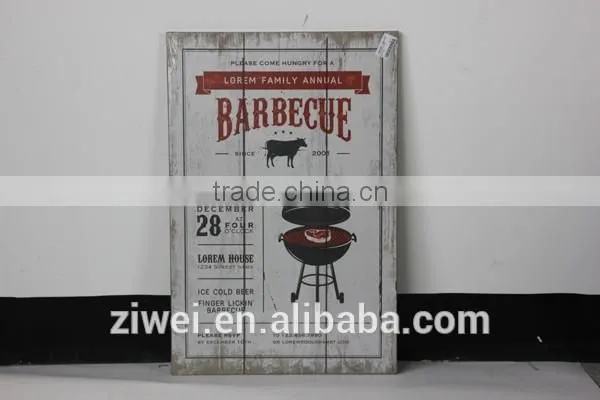 Vintage Wooden Wall Painting Hanging Decor