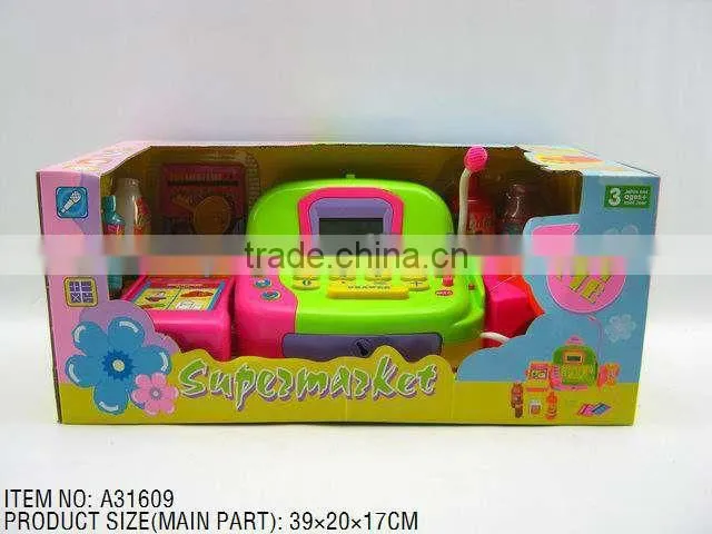 2014 Plastic Kids Toy Cash Register With Microphone