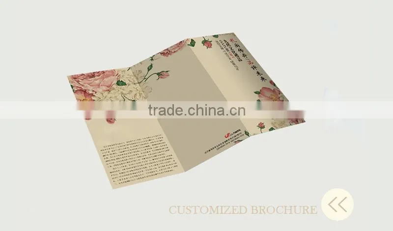 new film laminated art paper custom accordion fold brochure