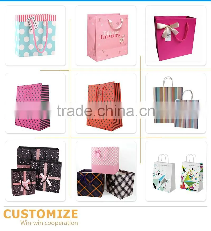 Fancy design luxury custom made paper gift bag