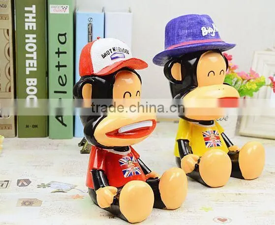 plastic piggy money box for promotion, eletric panda pvc piggy bank factory, cat stealing money plastic coin box