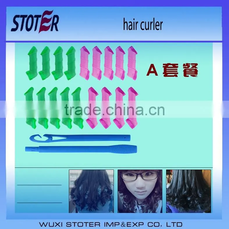 Easy hair roller plastic hair roller