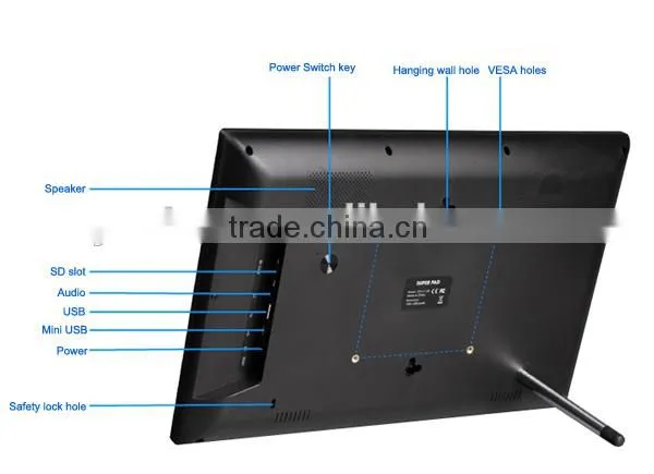 IPS screen LED backlight 14inch android smart tablet pc with Android 4.4.2 OS